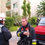 Angriffstruppführer der FF Billstedt-Horn berichtet dem B-Dienst