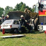 Einsatzvorführung der FF Warwisch: Personenrettung eingeleitet