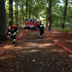 Etliche B-Längen waren nötig, um das Alsterwasser in der Teich zu pumpen