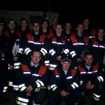 Ein Gruppenfoto auf dem Dach des Hochhauses