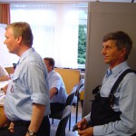 Lagebesprechung in der TEL: DBERF Werner Sannmann, BERF Werner Burmerster, Wolfgang Neustadt F2956, LBF Hermann Jonas.KD.