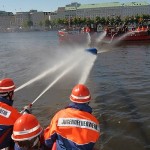 Löschboot-Wettbewerb der Jfen.<br>Foto: Thies Melfsen / FF Winterhude