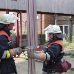 Sicherung des Zugseils mit Mastwurf.