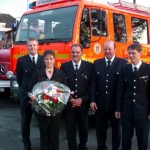 Jubilar Andreas Garbers (mitte) mit Ehefrau Michaela, Karsten Dabelstein, Sven Gerdau und Bernd Rieck ©L. Rieck