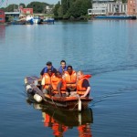 Mit der Sirius geht es über die Billwerder Bucht