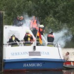 Im Maschinenraum sollte ein Feuer ausgebrochen sein. ©FF Neuengamme