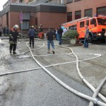 Straßen unter Wasser: Rektor-Ritter Straße, Neuer Weg, Am Pool, und Töpfertwiete. © Christian Timmann
