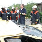 Ausbildung der Kameraden aus Tansania an der Feuerwehrakademie auch im bereich technische Hilfe  Quelle und Copyright: Reinhard Paulsen, JF Hamburg