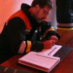 Registrierung am Eingang des Dekonbereiches © K. Dabelstein