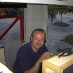 Der Klassiker am Arbeitsplatz - Fernmelderei beim Katastropheneinsatz Hochwasser Dresden 2002 (c) MT AG MuK