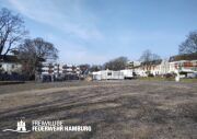 Blick vom Steinbeker Marktplatz auf den Bauplatz